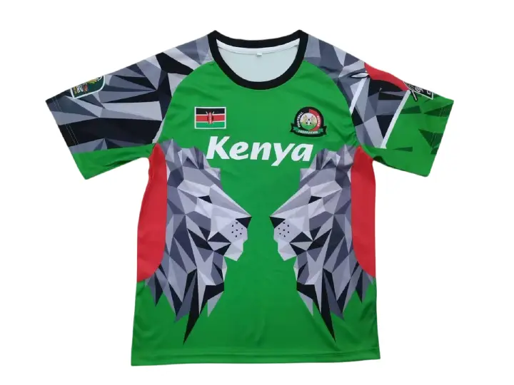 Kenyan Green Rugby Jersey – “Anguka Nayo” Edition | Twende Kazi Team Kenya Sports Shirt | Bold, Breathable & Stylish Men’s National Pride Wear