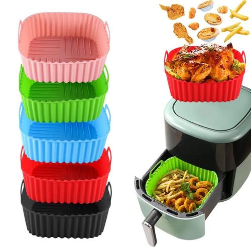Silicone Air Fryer Liners – Reusable Non-Stick Baking Mats | Easy Clean, Heat Resistant & Oil-Free Cooking 🥘✨