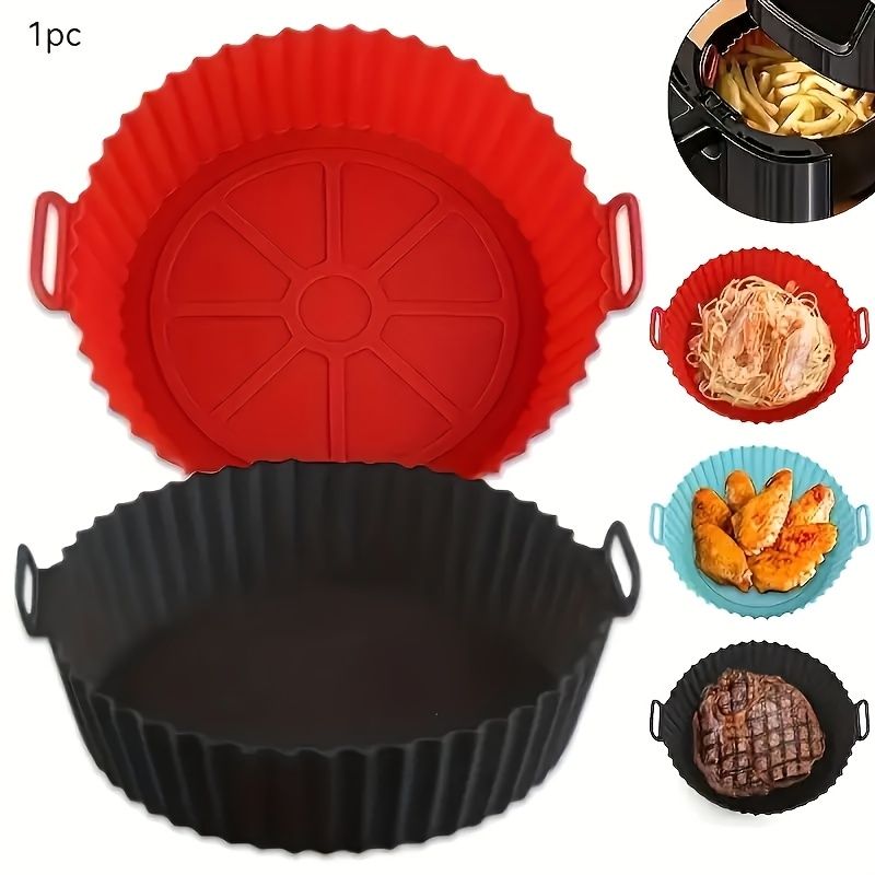 Silicone Air Fryer Liners – Reusable Non-Stick Baking Mats | Easy Clean, Heat Resistant & Oil-Free Cooking 🥘✨