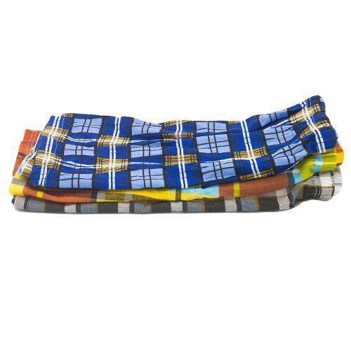 3-Pcs Men’s Checked Cotton Boxer Shorts – 100% Pure Cotton, Classic Comfort & Timeless Style.