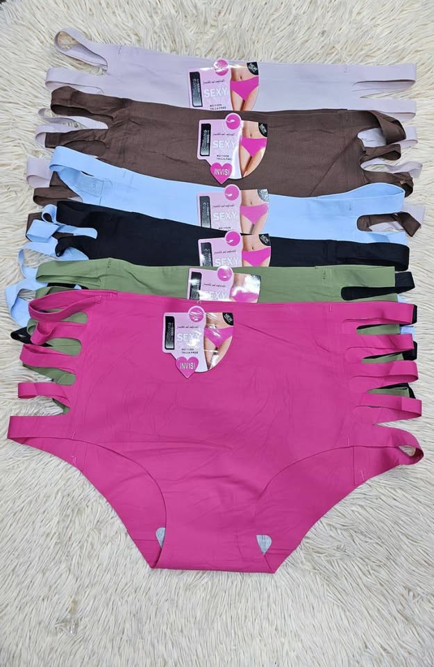 Aztas Women’s 3PCS Seamless Bikini Panties – 5-Strap Design, Soft Stretch Comfort, Everyday Sexy Underwear Set