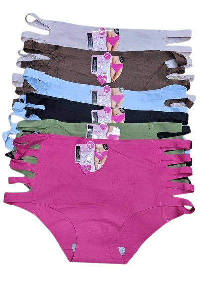 Aztas Women’s 3PCS Seamless Bikini Panties – 5-Strap Design, Soft Stretch Comfort, Everyday Sexy Underwear Set