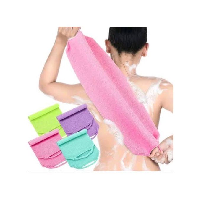 Elastic Exfoliating Rubbing Bath Towel – Elastic Body Scrub Strap for Deep Cleaning & Massage. Soft, stretchy, and perfect for scrubbing, massaging, and removing dead skin.