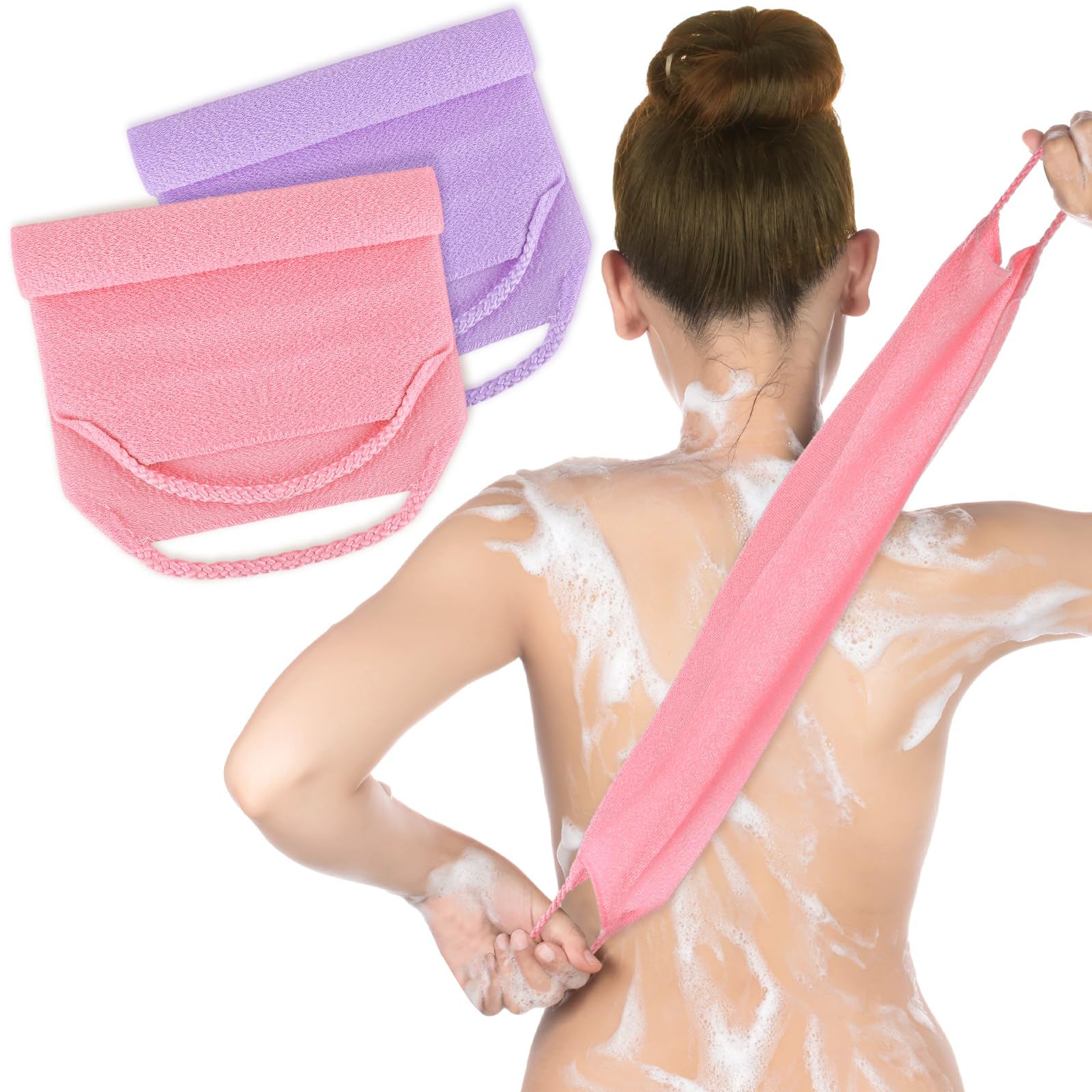 Elastic Exfoliating Rubbing Bath Towel – Elastic Body Scrub Strap for Deep Cleaning & Massage. Soft, stretchy, and perfect for scrubbing, massaging, and removing dead skin.