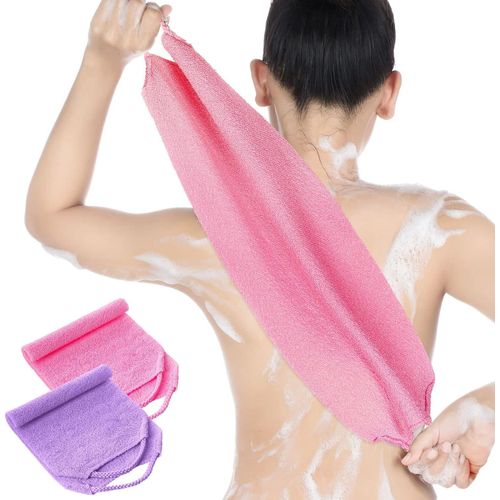 Elastic Exfoliating Rubbing Bath Towel – Elastic Body Scrub Strap for Deep Cleaning & Massage. Soft, stretchy, and perfect for scrubbing, massaging, and removing dead skin.