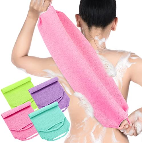 Elastic Exfoliating Rubbing Bath Towel – Elastic Body Scrub Strap for Deep Cleaning & Massage. Soft, stretchy, and perfect for scrubbing, massaging, and removing dead skin.