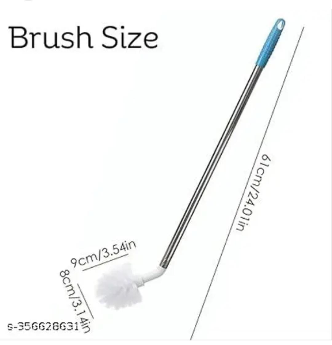 Bent Gallon Bottle Cleaning Brush – Long Handle Deep Cleaning Brush for Water Gallons, Jugs & Dispensers (White)