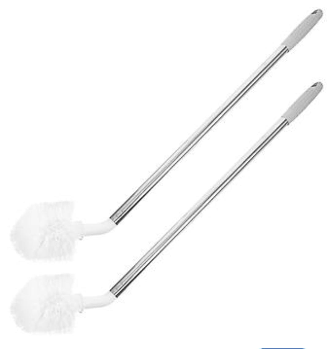 Bent Gallon Bottle Cleaning Brush – Long Handle Deep Cleaning Brush for Water Gallons, Jugs & Dispensers (White)