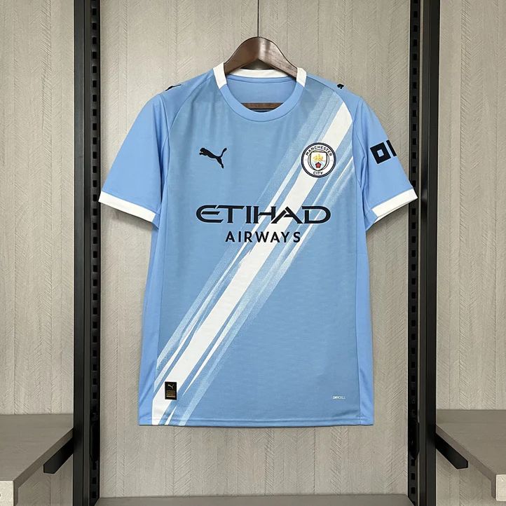 Man City Home Football Jersey 2024/25 – Premium Quality Breathable Blue Kit for Men, Lightweight Match & Training Shirt