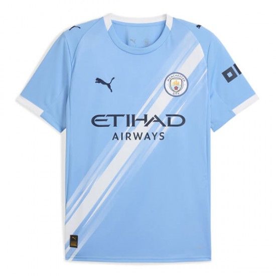 Man City Home Football Jersey 2024/25 – Premium Quality Breathable Blue Kit for Men, Lightweight Match & Training Shirt