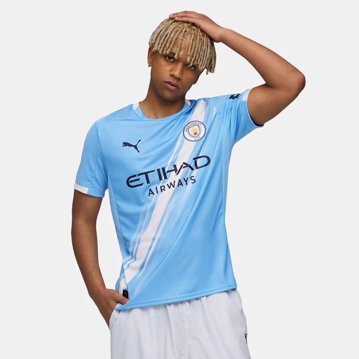 Man City Home Football Jersey 2024/25 – Premium Quality Breathable Blue Kit for Men, Lightweight Match & Training Shirt