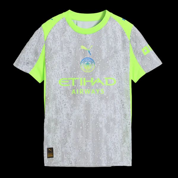 Man City Grey Neon Training Jersey – High-Visibility, Breathable, Athletic Kit Built for Speed, Comfort & Daily Performance