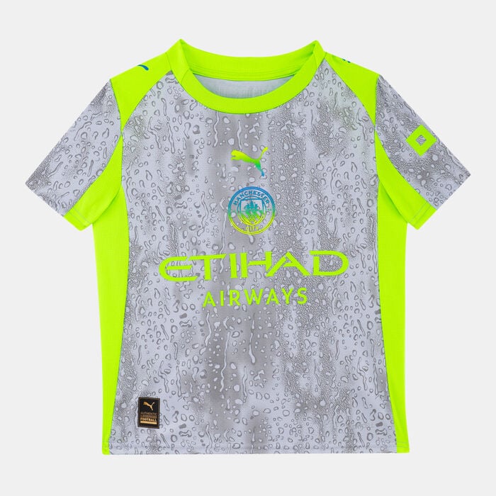 Man City Grey Neon Training Jersey – High-Visibility, Breathable, Athletic Kit Built for Speed, Comfort & Daily Performance