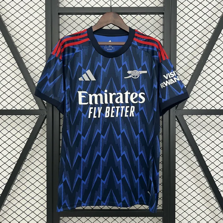 Arsenal 25/26 dark blue third jersey. Lightweight, breathable, quick-dry material. Ideal for football, training, gym, and casual wear. Durable premium kit.