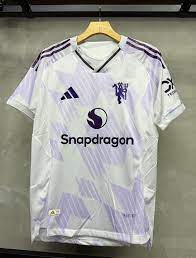 Man Utd 2025/2026 White Third Kit – High-Quality Quick-Dry Soccer Jersey with Modern Clean Design