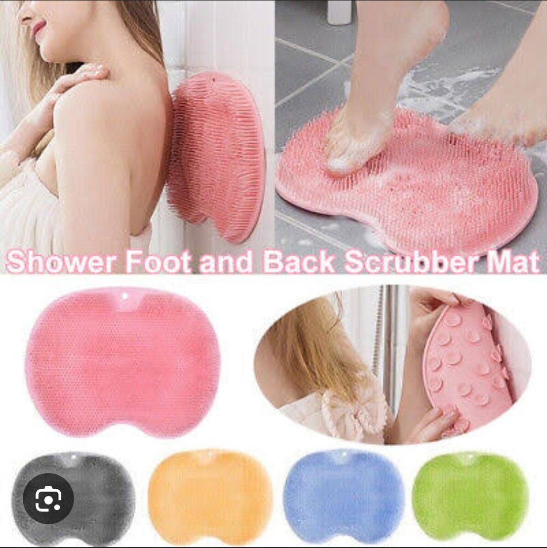 🎊🎊🎊 NEW ARRIVAL🎊🎊🎊Silicone Feet and Back Scrubber Brush 21 × 30 cm – Non-Slip Exfoliating Bath & Shower Scrubbing Mat for Body, Feet and Back