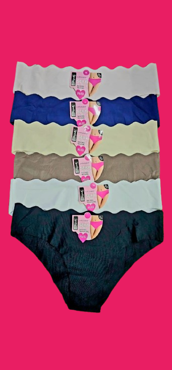 💖 6pcs Seamless Serrated Waist Panties – Soft Breathable Low-Rise Women’s Underwear, Stretchy Comfortable Invisible Fit Lingerie