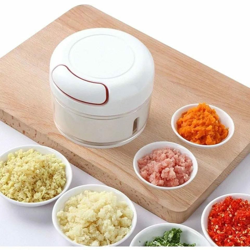 Mini Hand Pull Food Processor Garlic Press Mincer Vegetable Grinder for Meat Nuts Pepper.
