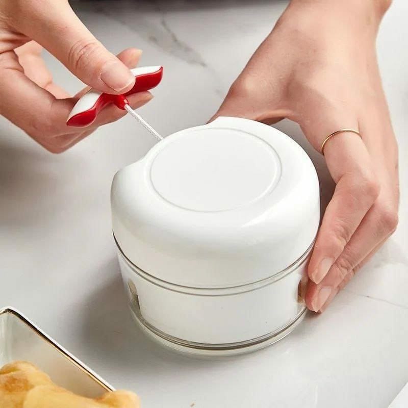 Mini Hand Pull Food Processor Garlic Press Mincer Vegetable Grinder for Meat Nuts Pepper.