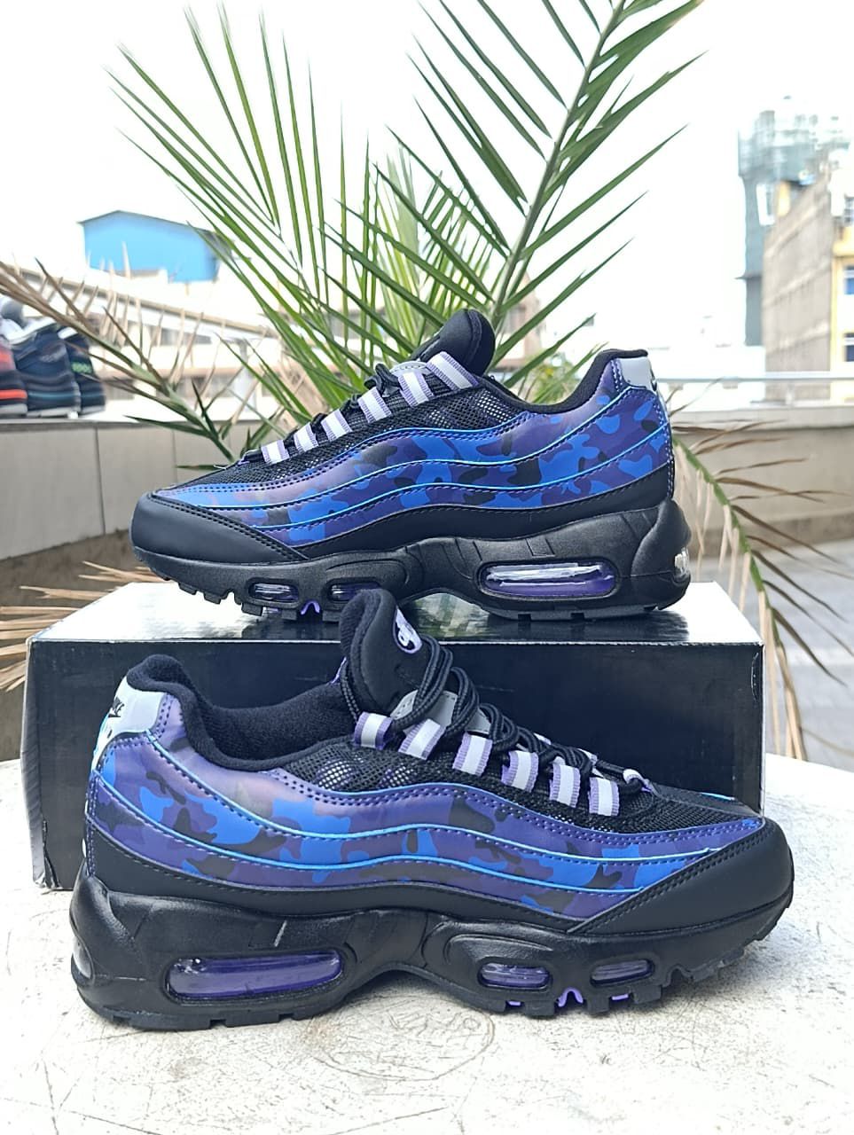 “🔥🔥ATTENTION PLEASE ❗❗❗
⚡ DON'T SLEEP❗❗❗ Once they're gone, they're gone.
“🔥🔥 Rare Air Max 95 Racer Blue Camo & Green camo street-ready style meets legendary comfort.”