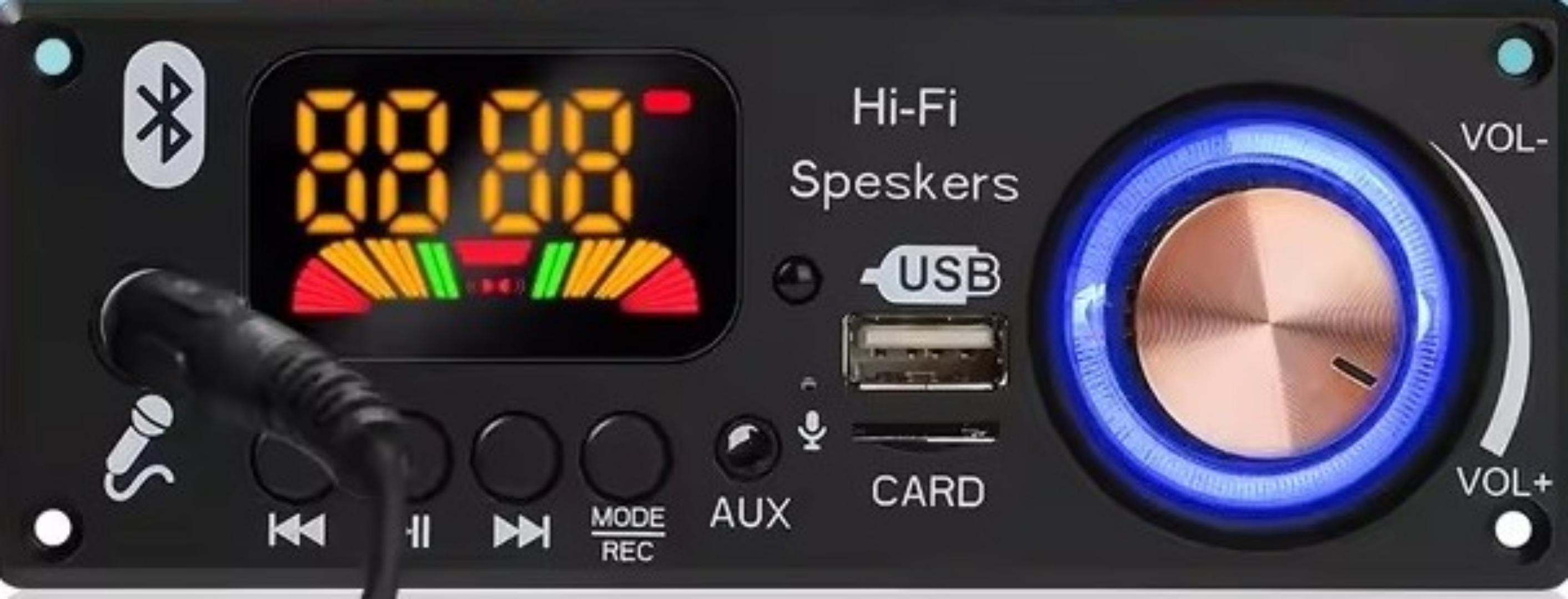 Adjustable volume MP3 decoder board. support external audio input line in, Bluetooth compatible, FM radio for car, amplifiers,sub-woofer display replacement.