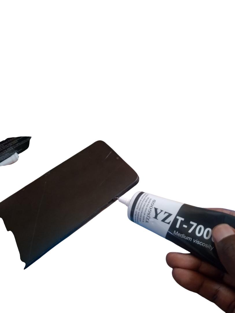 YZ T-7000 phone LCD screen sticker/repair glue. Safe for back glass cover reattaching and crack screen replacements.