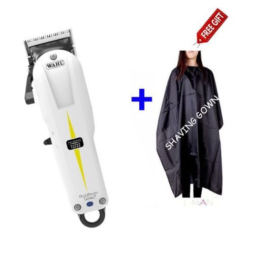 Wahl Rechargeable Cordless Hair Clipper/Shaving Machine + Free Shaving Gown