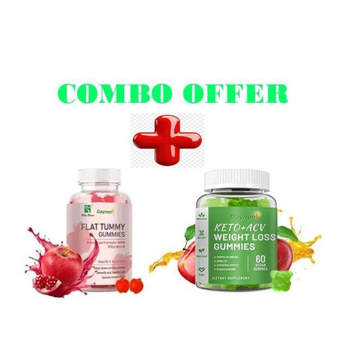Daynee Flat Tummy & KETO + ACV, Apple Cider Vinegar Gummies–Weight Loss, Natural Detox, Digestion & Slim Tummy Support