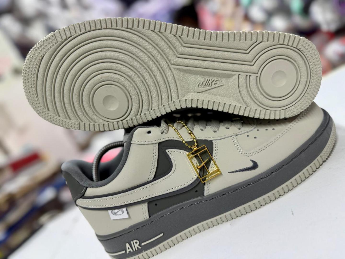 ORIGINAL AIRFORCE ONE'S CROCK GREY, QUALITY CUSTOMIZED AIRFORCE SNEAKERS (Best Shop for Quality Sneakers, Boots, Oxfords and Shoes Accessories)