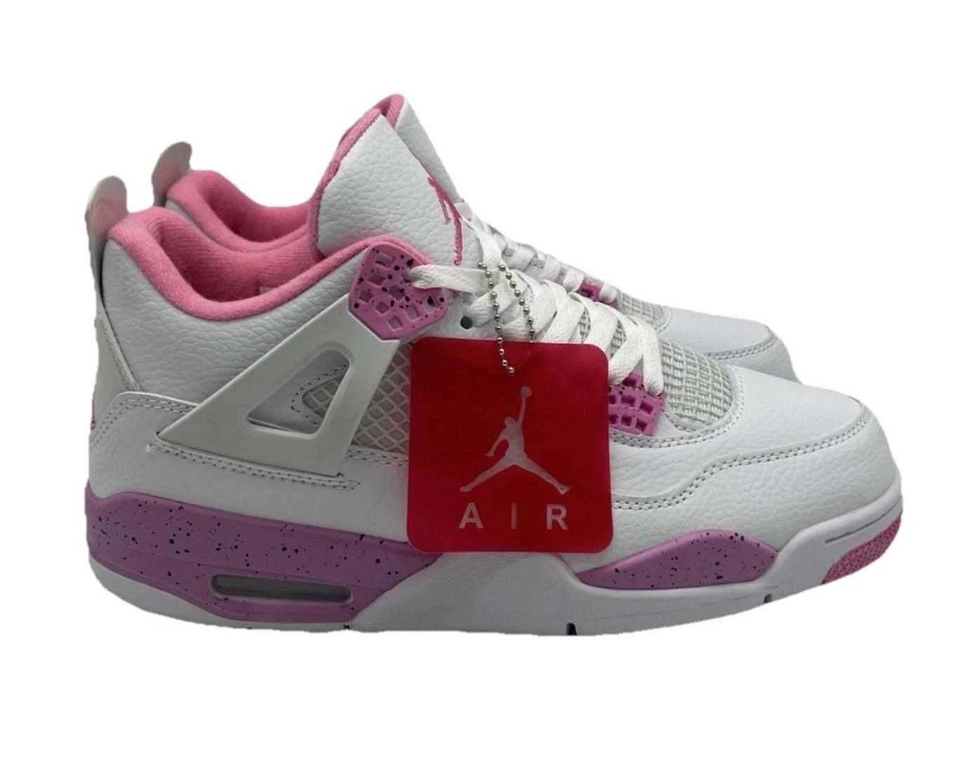 Quality Air Jordan 4 Retro 'White Pink' Sneakers (Best Shop for Quality Sneakers, Boots, Oxfords and Shoes Accessories)