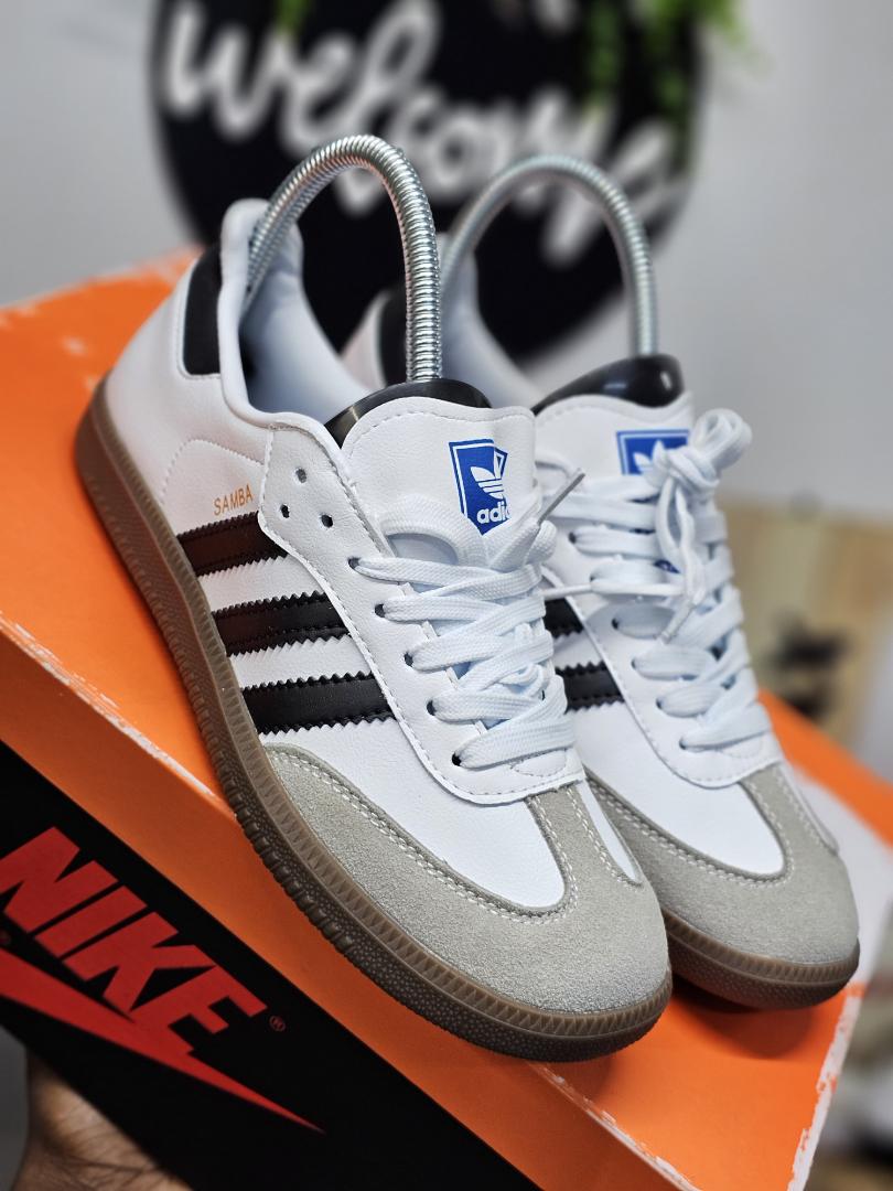 Adidas Originals Samba OG  Cloud White Core Black Shoes Sneakers (Best Shop for Quality Shoes, Sneakers, Casuals, Boots, Oxfords, Officials and Shoe Accessories)