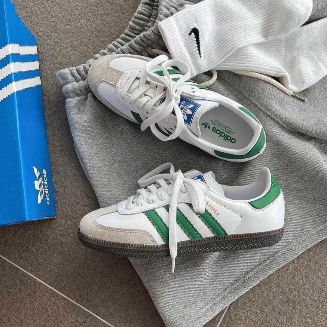Quality Adidas Samba OG Footwear White Green Sneakers