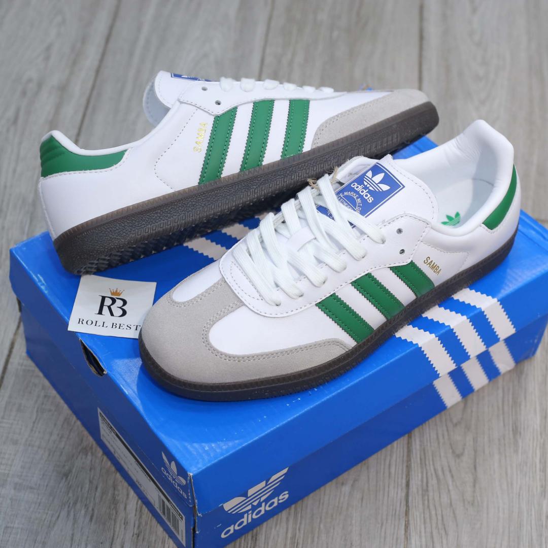 Quality Adidas Samba OG Footwear White Green Sneakers