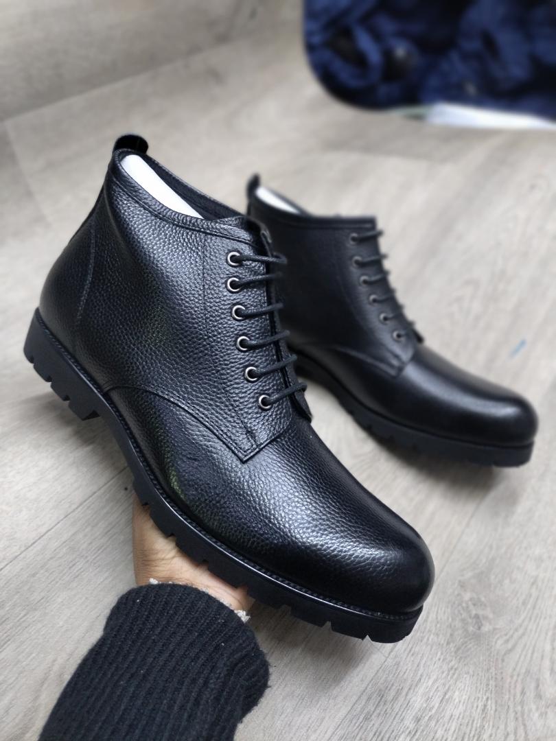 Timberland Men's Classic Black Textured Leather Ankle Boots | Official Shoes (Best Shop for Quality Shoes, Sneakers, Casuals, Boots, Oxfords, Officials and Shoe Accessories)