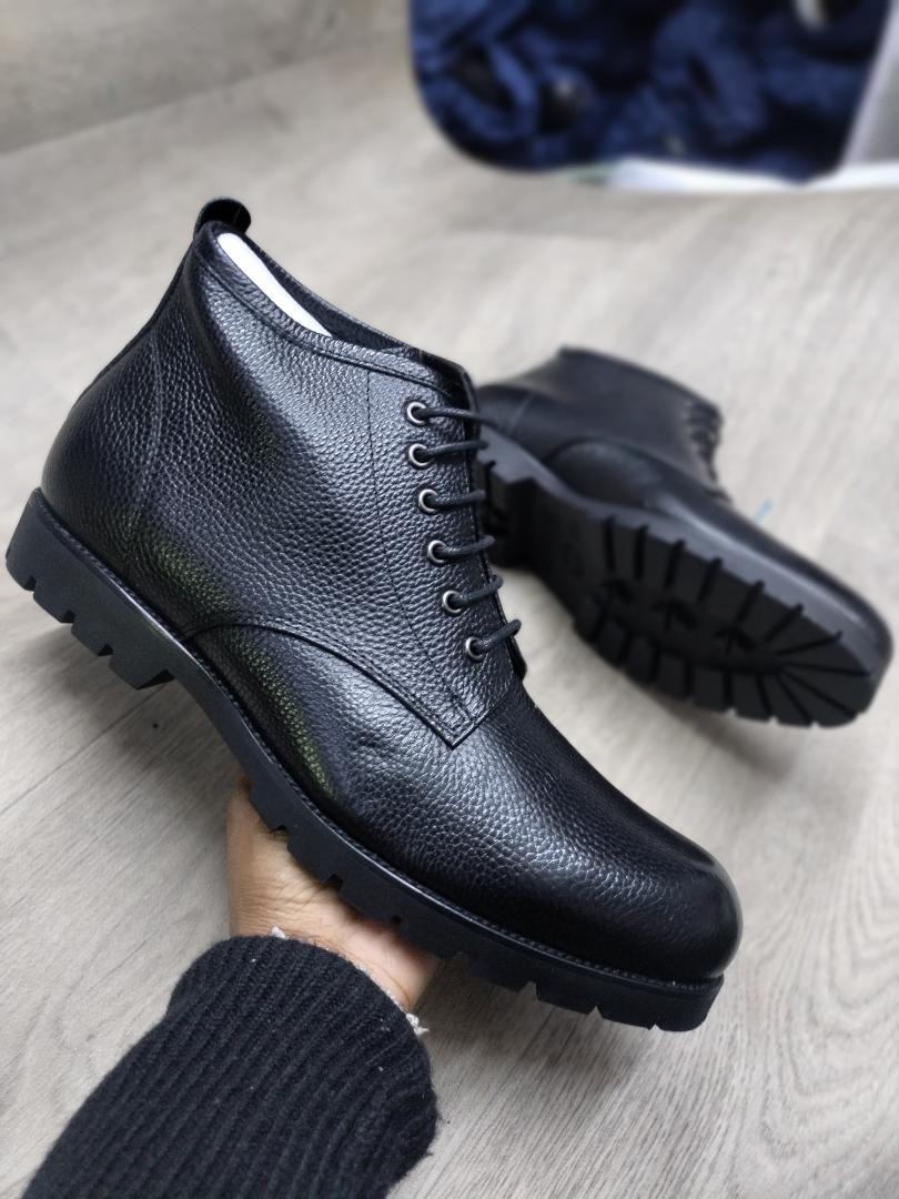 Timberland Men's Classic Black Textured Leather Ankle Boots | Official Shoes (Best Shop for Quality Shoes, Sneakers, Casuals, Boots, Oxfords, Officials and Shoe Accessories)