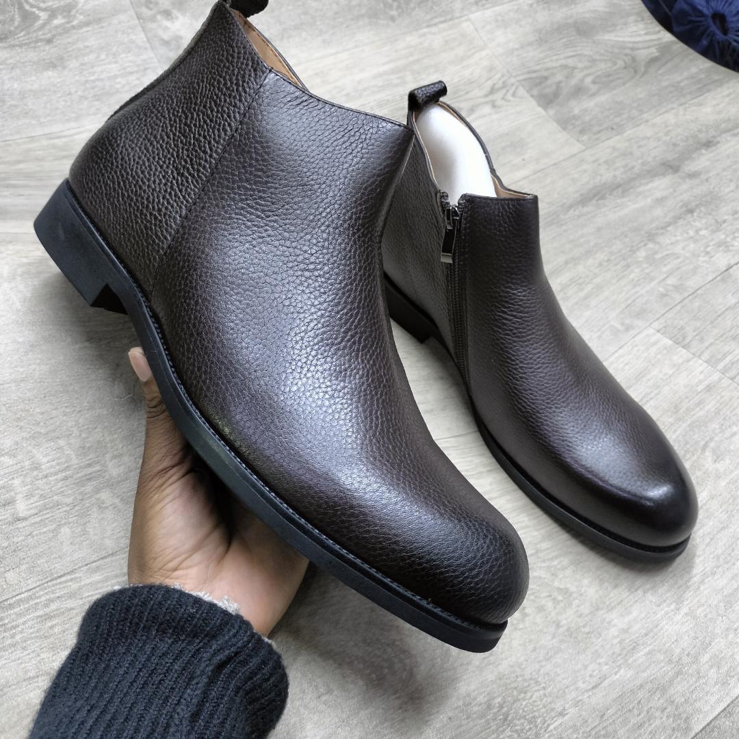 Clarks Men's Classic Slip on Leather Ankle Boots | Official Shoes (Best Shop for Quality Shoes, Sneakers, Casuals, Boots, Oxfords, Officials and Shoe Accessories)