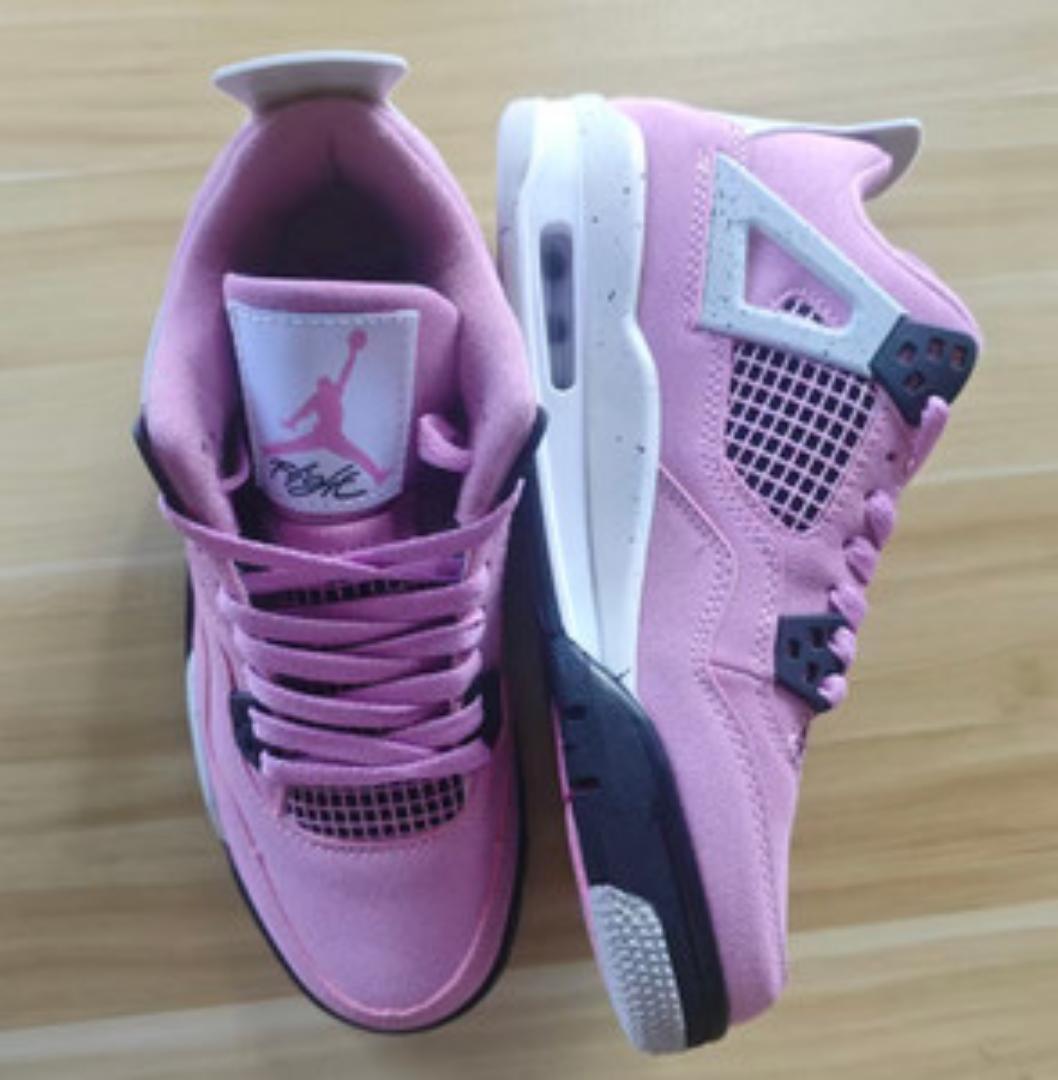 Air Jordan 4 Retro Orchid Pink-White Women Sneakers (Best Shop for Quality Shoes, Sneakers, Casuals, Boots, Oxfords, Officials and Shoe Accessories)