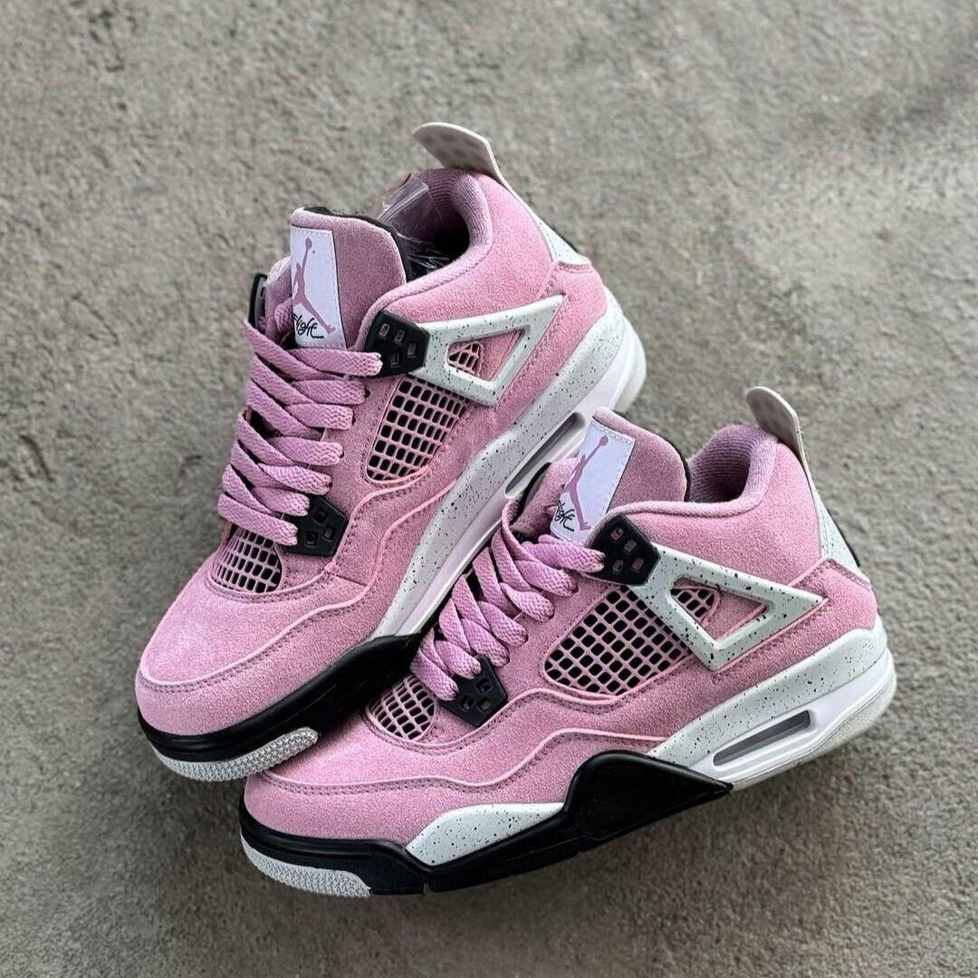 Air Jordan 4 Retro Orchid Pink-White Women Sneakers (Best Shop for Quality Shoes, Sneakers, Casuals, Boots, Oxfords, Officials and Shoe Accessories)