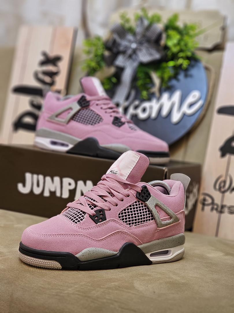 Air Jordan 4 Retro Orchid Pink-White Women Sneakers (Best Shop for Quality Shoes, Sneakers, Casuals, Boots, Oxfords, Officials and Shoe Accessories)