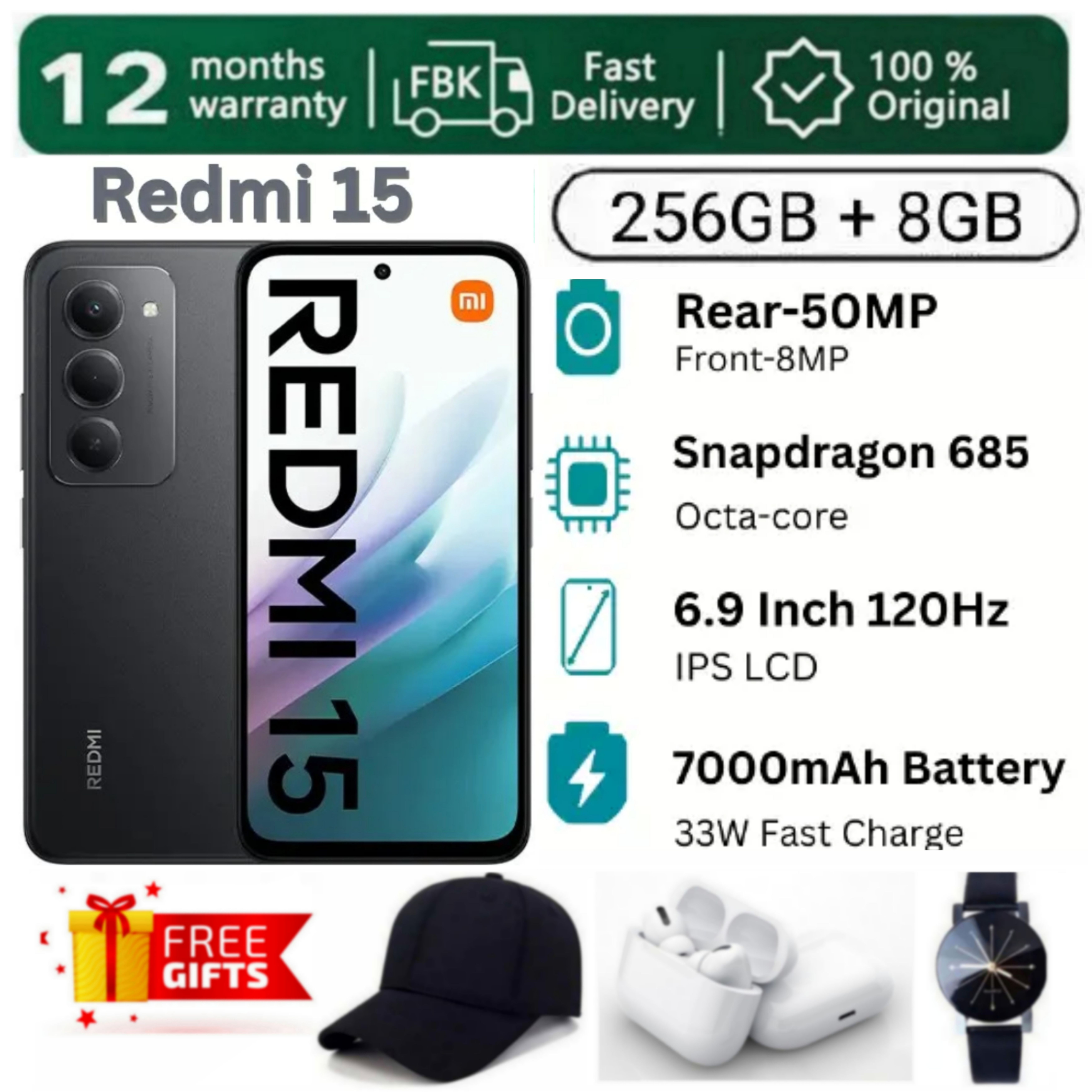Best price for [SUPER DEALS!!!] XIAOMI REDMI 15 256GB ROM Storage +16(8 ...