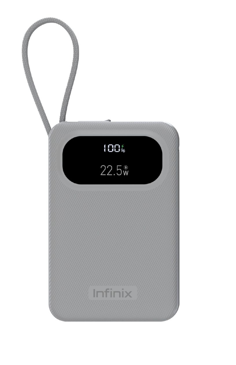 [New Arrival] Infinix Xpower 10 Pro Powerbank 10000mAh 22.5W Max Charging Type C USB A/Type C  Output Type-c cable output Thin and Light Design Charge 3 Devices Simultaneously Fast Charging Powerbank