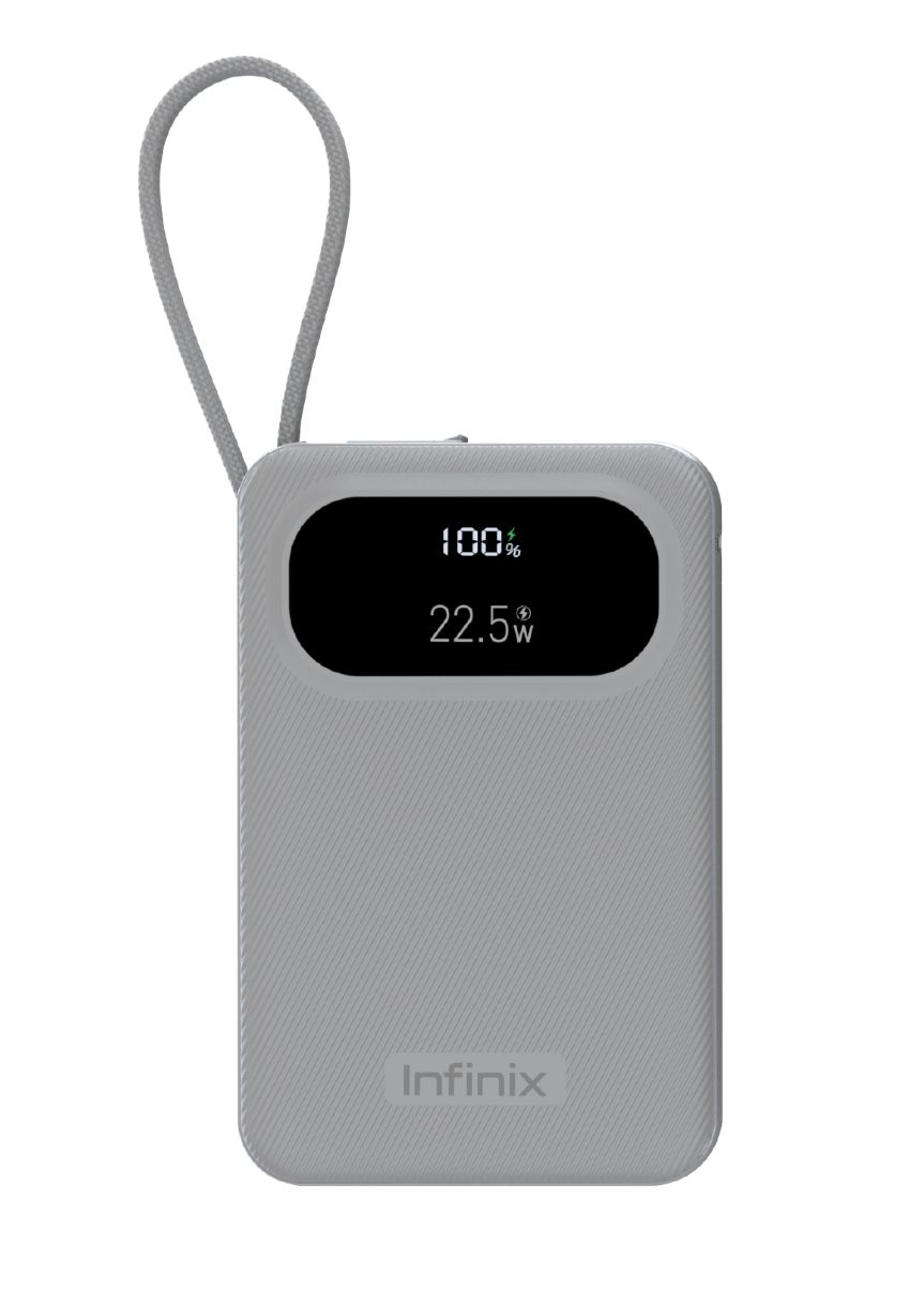[New Arrival] Infinix Xpower 10 Pro Powerbank 10000mAh 22.5W Max Charging Type C USB A/Type C  Output Type-c cable output Thin and Light Design Charge 3 Devices Simultaneously Fast Charging Powerbank
