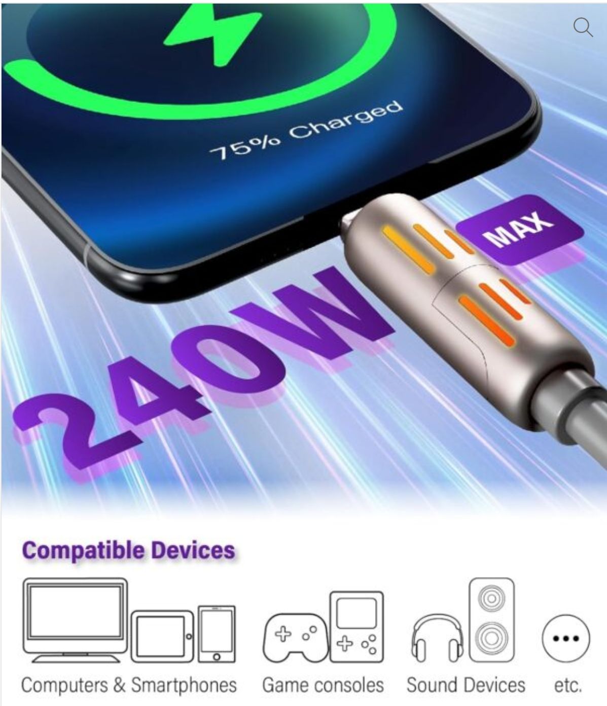 [New Arrival] Infinix Elbow Series Premium 4-In-1 240W Cable Liquid Silicone Rubber for Hot 60 Pr+ Hot 60i 1.2M Cable Type C-C Type C-Lightning(iPhone) USB A-Type-C USB-A-Lightning Charger Data