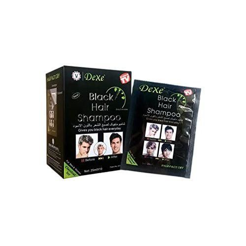 Dexe Black Hair Shampoo (Natural Black) One Box = 25Mlx10 Pack