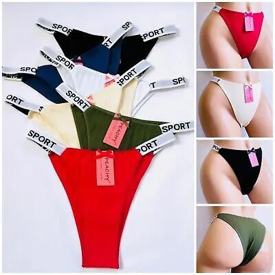 6PCS Women’s Cotton Stretch Thongs – LOVE Double Strap Seamless Panties, Breathable & Comfortable Everyday Underwear (Assorted Colors)