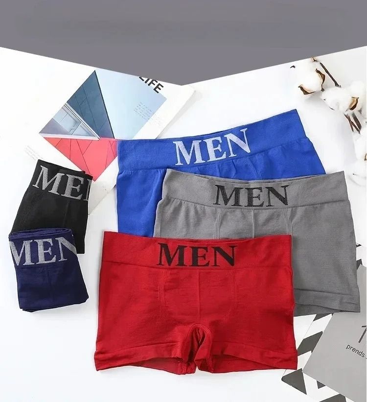 6pcs Men’s Classic Cotton Boxer Shorts – Breathable Underwear Set (Assorted Colors)