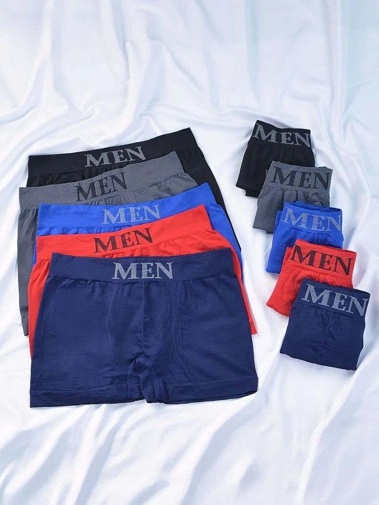 6pcs Men’s Classic Cotton Boxer Shorts – Breathable Underwear Set (Assorted Colors)