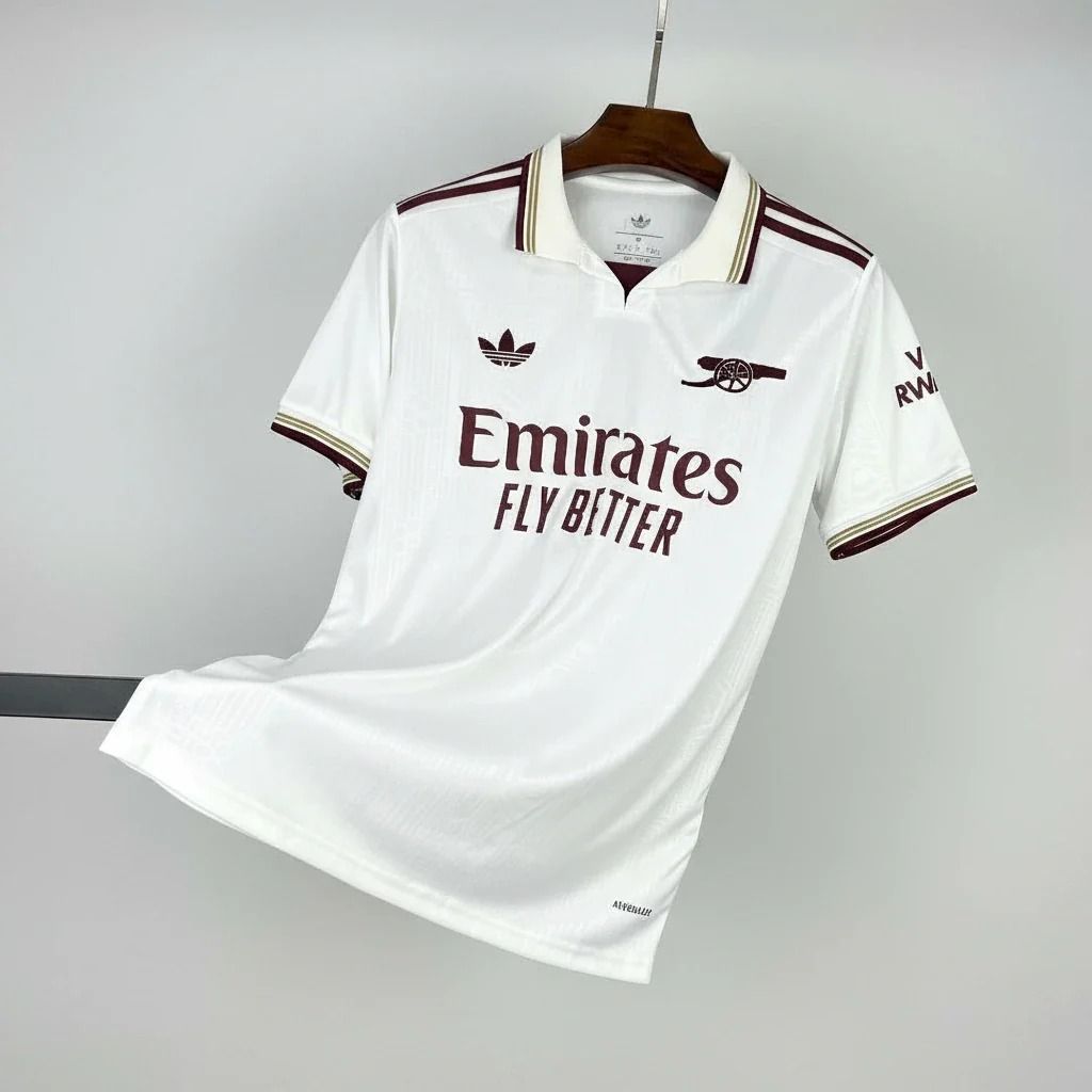 Arsenal 2025/26 White Home Jersey – Men’s Football Kit | Premium Quality Breathable Sportswear