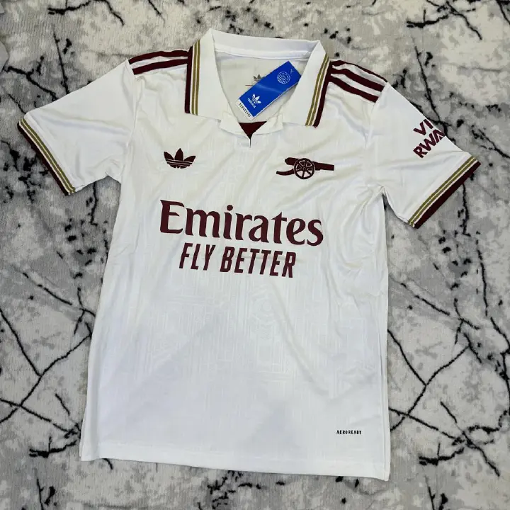 Arsenal 2025/26 White Home Jersey – Men’s Football Kit | Premium Quality Breathable Sportswear