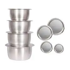 4-Piece Stainless Steel Cooking Pots Set (14–30CM) with Lids – Durable, Easy-to-Clean Kitchen Cookware